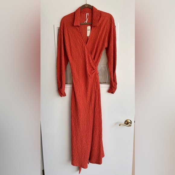 By Anthropologie Waffle Wrap Dress - Picture 5 of 12